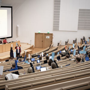 Picture of the Representative Council voting.