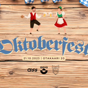 Oktoberfest is organized by the Community Section Aava's Master Committee on Saturday 21.10. at Otakaari 20 premises.