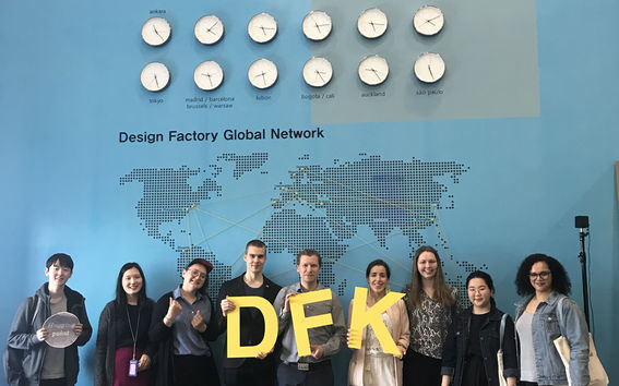 Tutustumassa kansainvälisyyteen kampuksella Korean Design Factroyssa. Yonsei. Kuva: Emma Savela