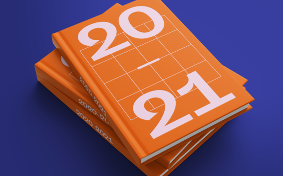 Havainnekuva seuraavan lukuvuoden Design-kalenterin kannesta