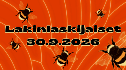 Banner with text Lakinlaskijaiset and date 30.9.2026