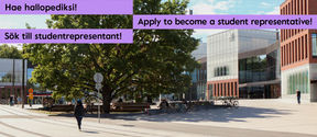 Hae hallopediksi Apply to become a student representative  Sök till studentrepresentant