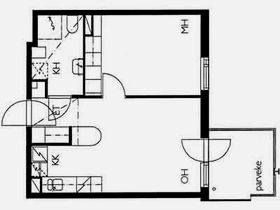 Kääpiöidenpolku 4, pohjakuva kaksio 41m2 