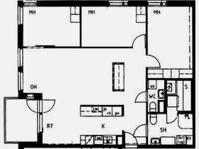 Pohjavedenkatu 4, pohjakuva neliö 88,5m2