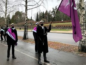 Kuvassa videon kuvauspäivältä AYY:n airue