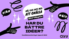 Har du bättre idéer? Kandidatnominering är öppen 2-29.9