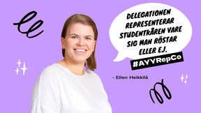 Delegationen representerar studentkåren vare sig man röstar eller ej. #AYYRepCo