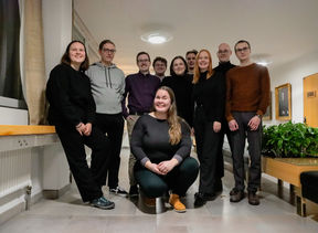 smiling board members posing together