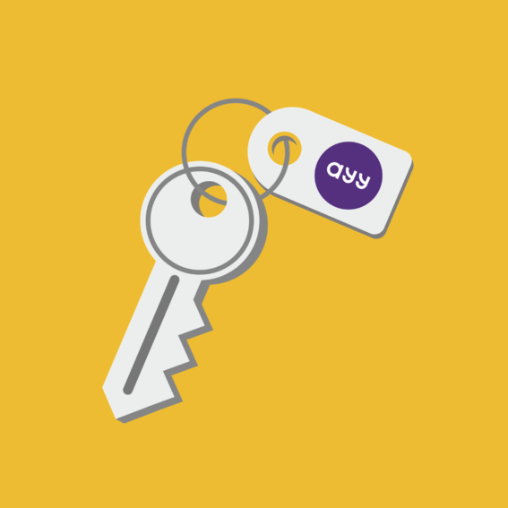 Avaimet keltaisella taustalla