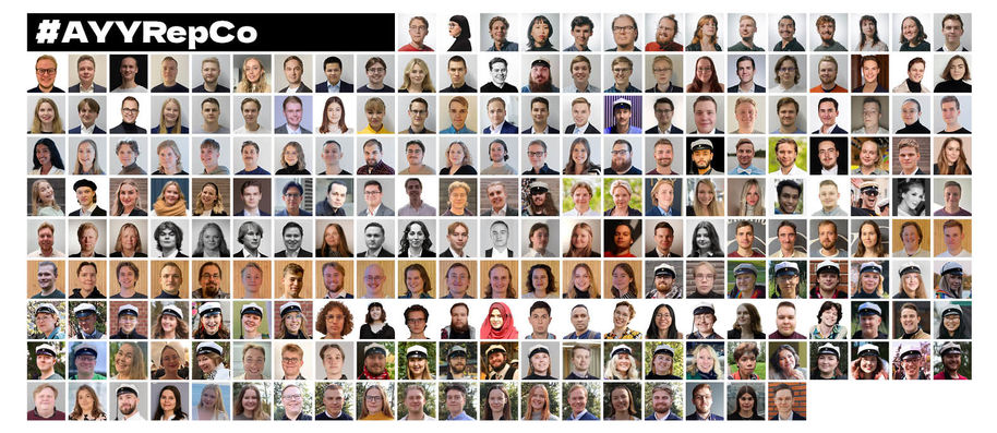 Edustajistovaalien ehdokkaiden kuvista tehty kollaasi