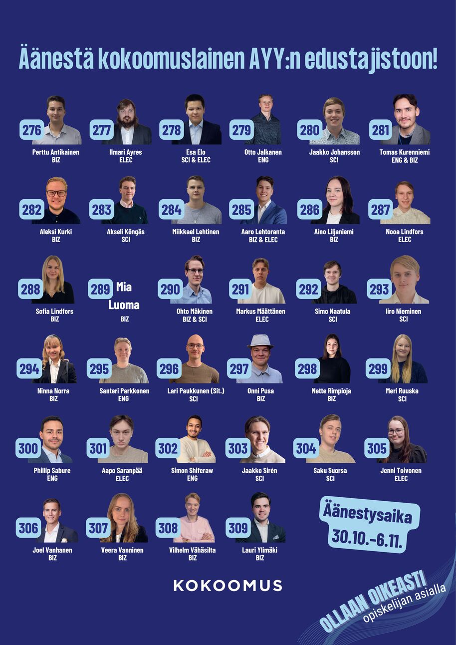 Aallon Kokoomus ehdokasjuliste 2025