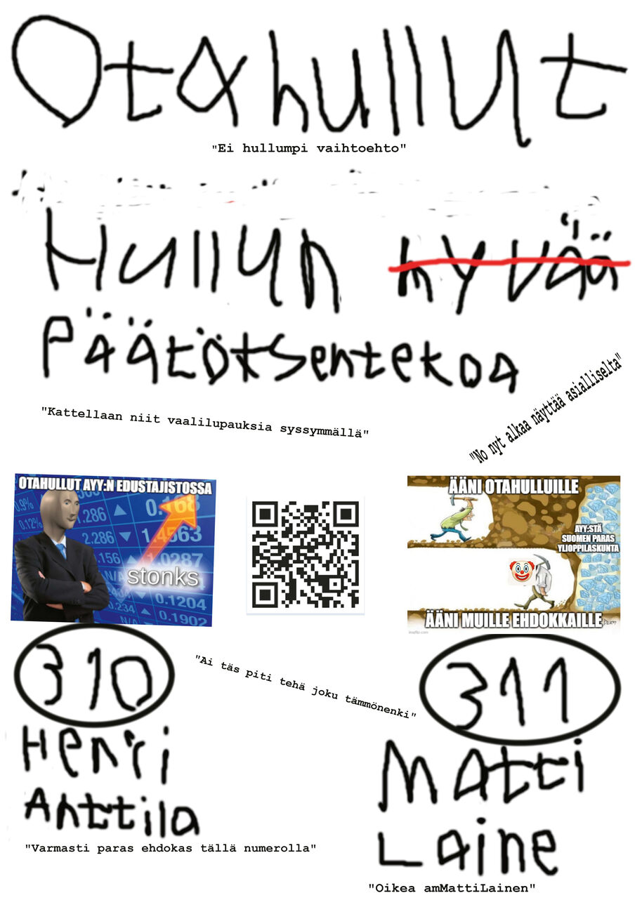 Otahullut ehdokasjuliste 2025