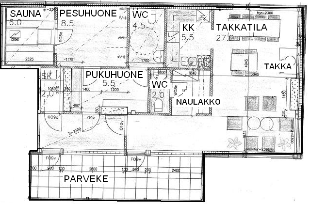Heinävaara pohjapiirrustus