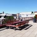 Sunny rooftop terrace