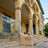 A sunny street view and one of the buildings of Cyprus University of Technology