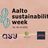 Aalto sustainability week banner with logos