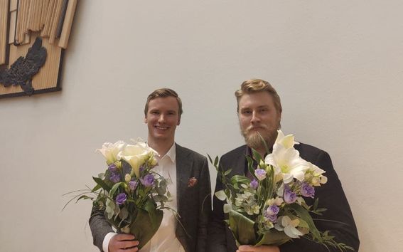 Kuvassa Otto Usvajärvi ja Samuli Vehkomäki