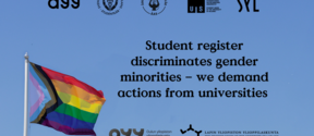 AYY x SHS x ÅAS x HYY x SYL x OYY x LYY: Student register discriminates gender minorities - we demand actions from universities