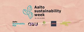 Aalto sustainability week banner with logos