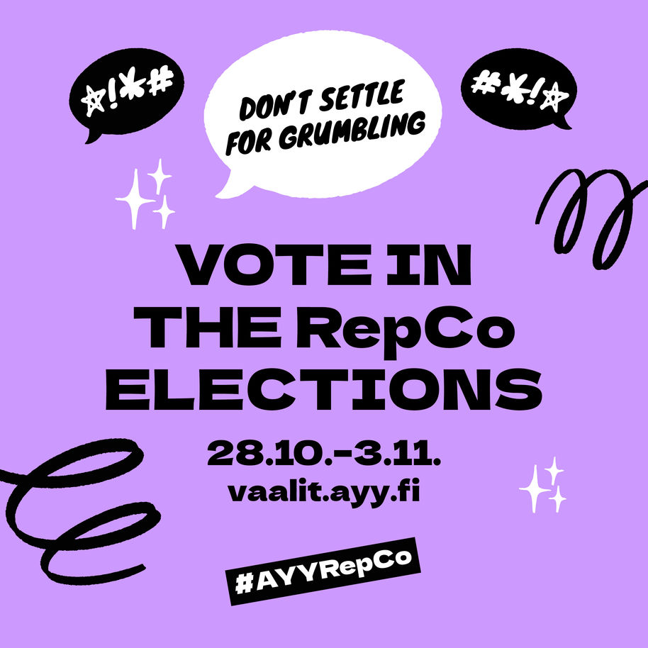 Vote in the RepCo Elections 28.10.-3.11. - vaalit.ayy.fi