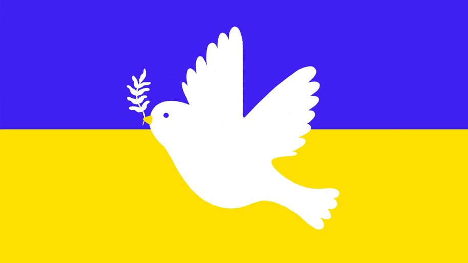 rauhankyyhky ja Ukrainan lippu